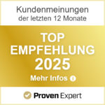 Proven Expert Siegel Top Empfehlung